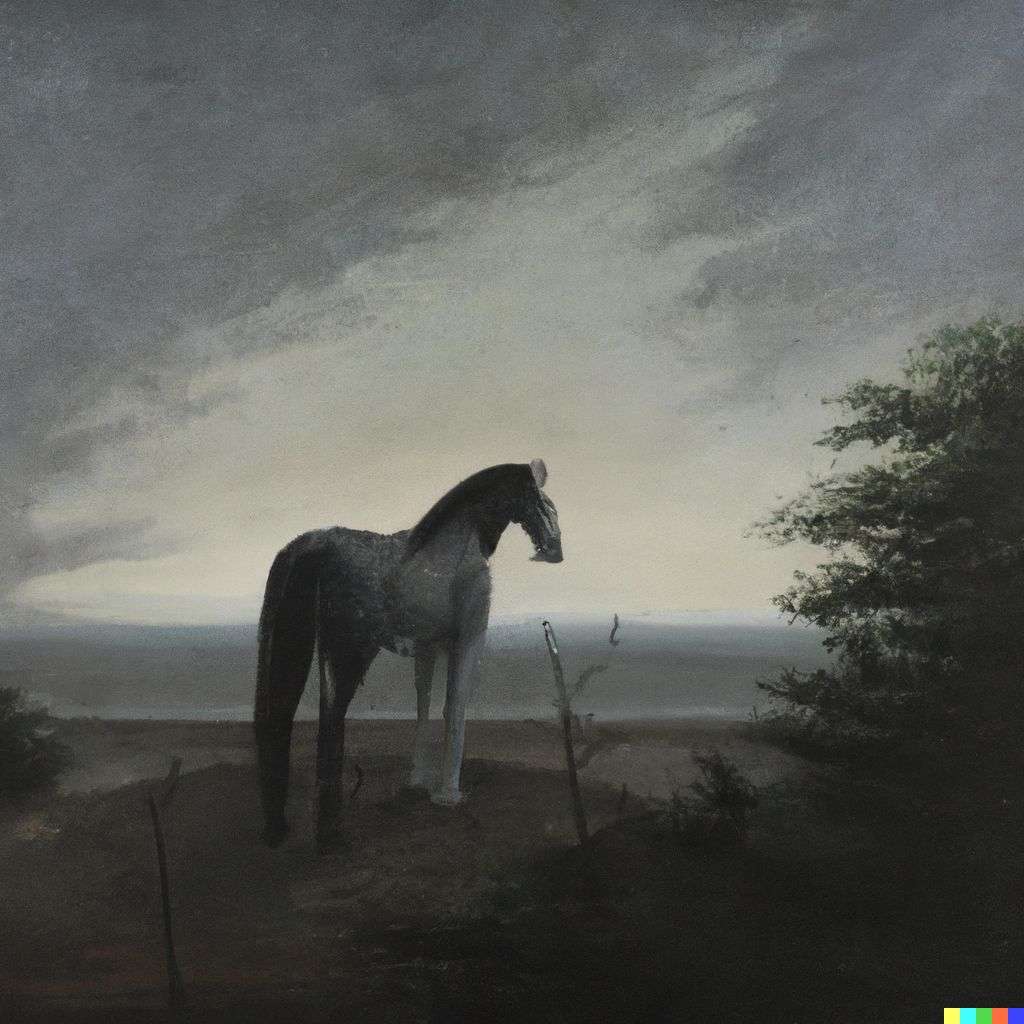 a horse, painting by Caspar David Friedrich